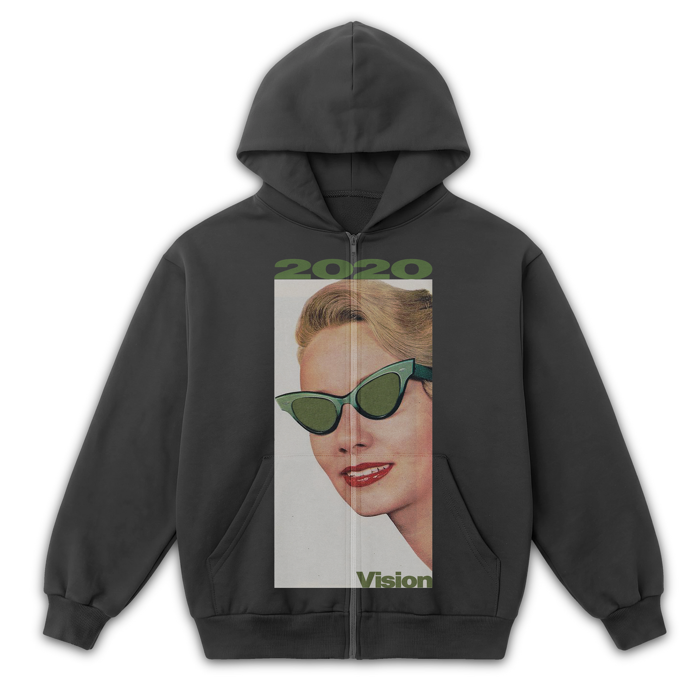 2020 Vision Zip Up - Grey - Front