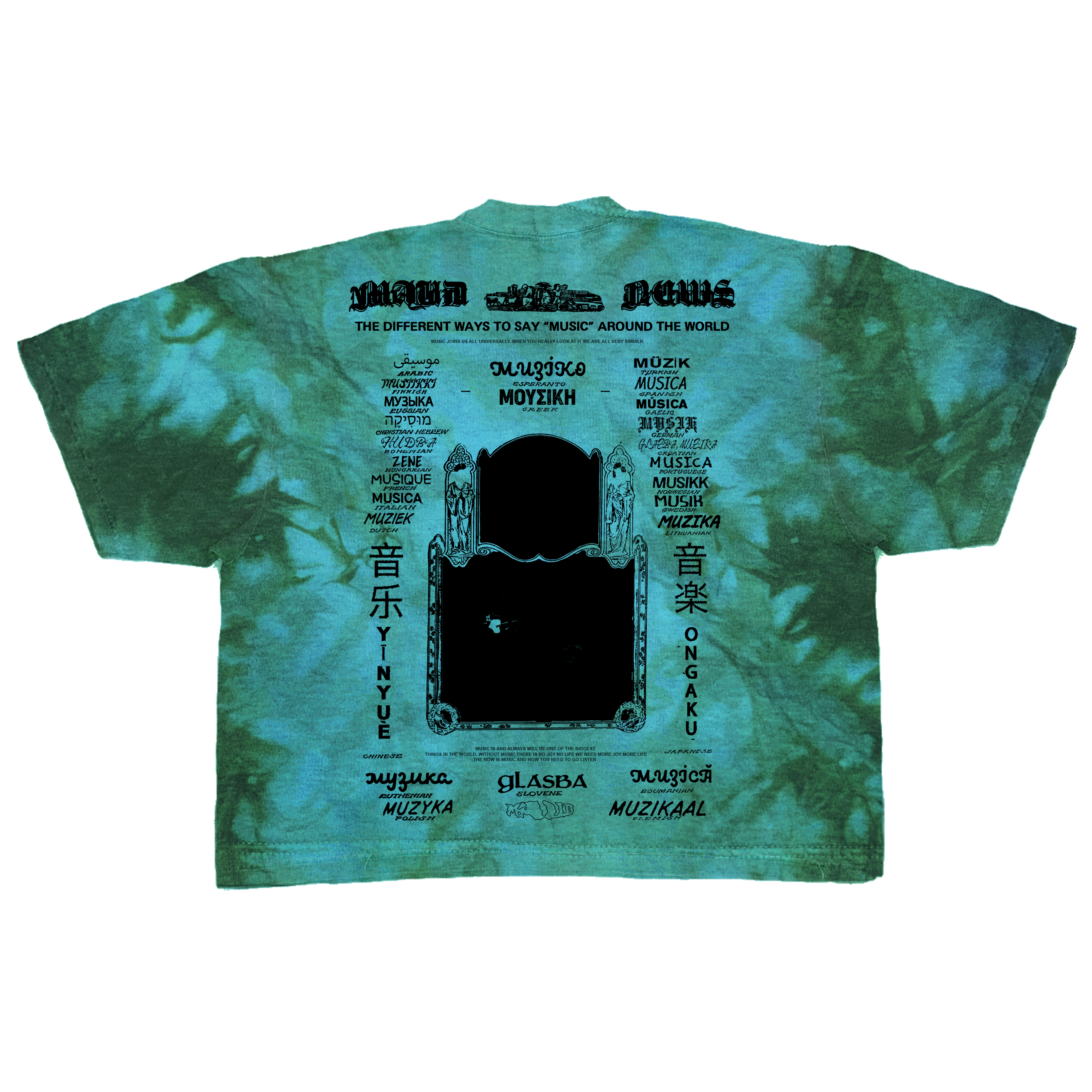 Music News Dyed Tee (BLK)