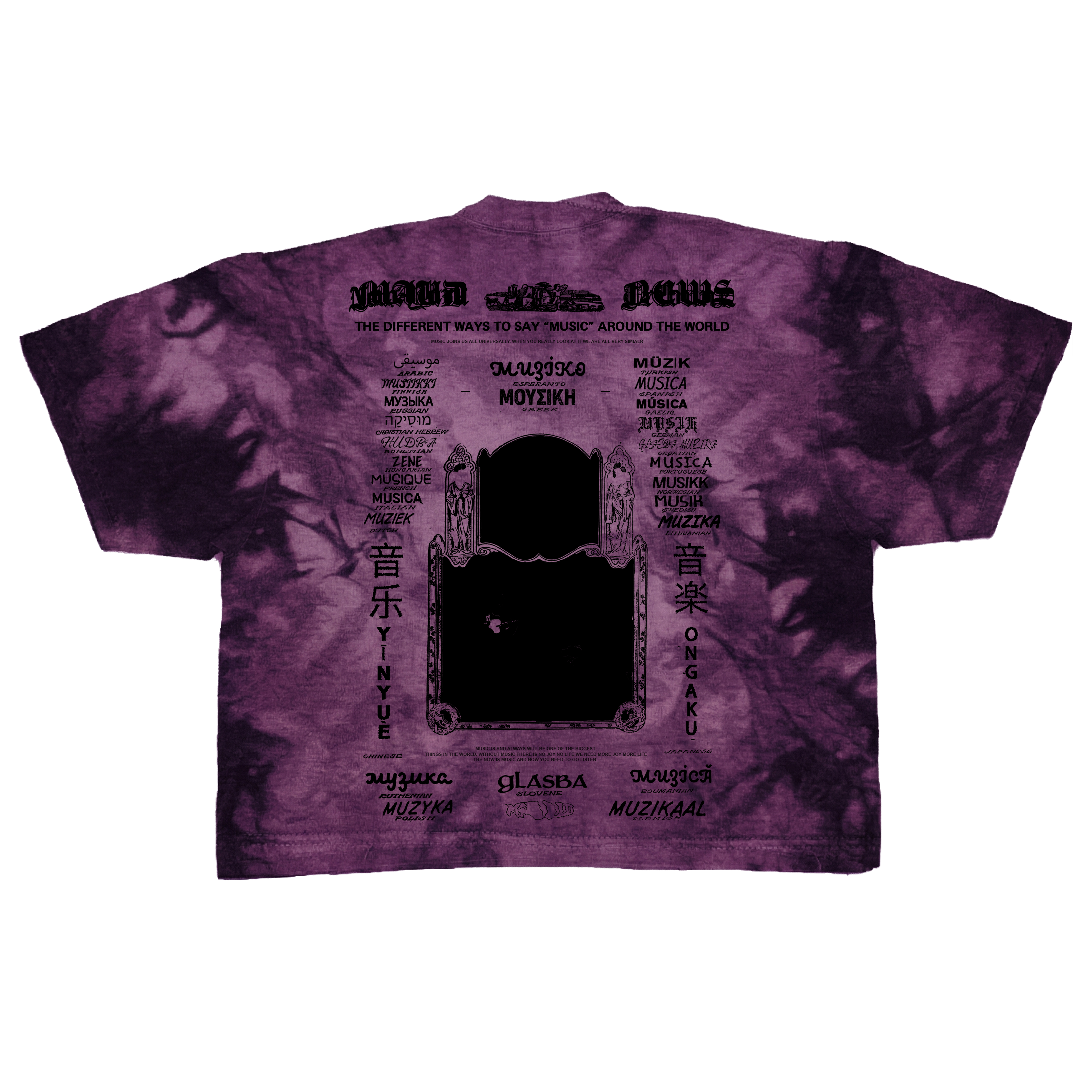 Music News Dyed Tee (BLK)