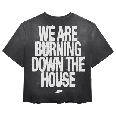 Burning Tee - Black - Back