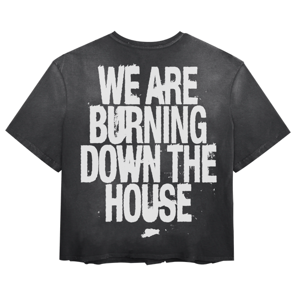 Burning Tee - Black - Back
