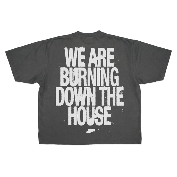 Burning Drop Tee - Grey - Back