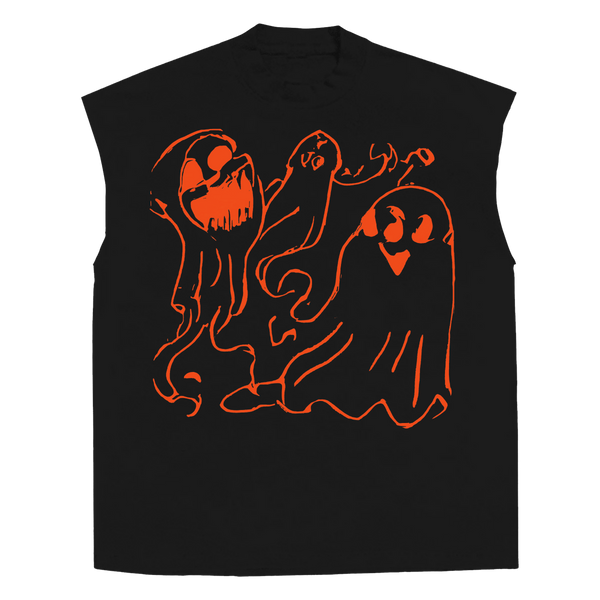 Casper Sleeveless Tee - Black - Front