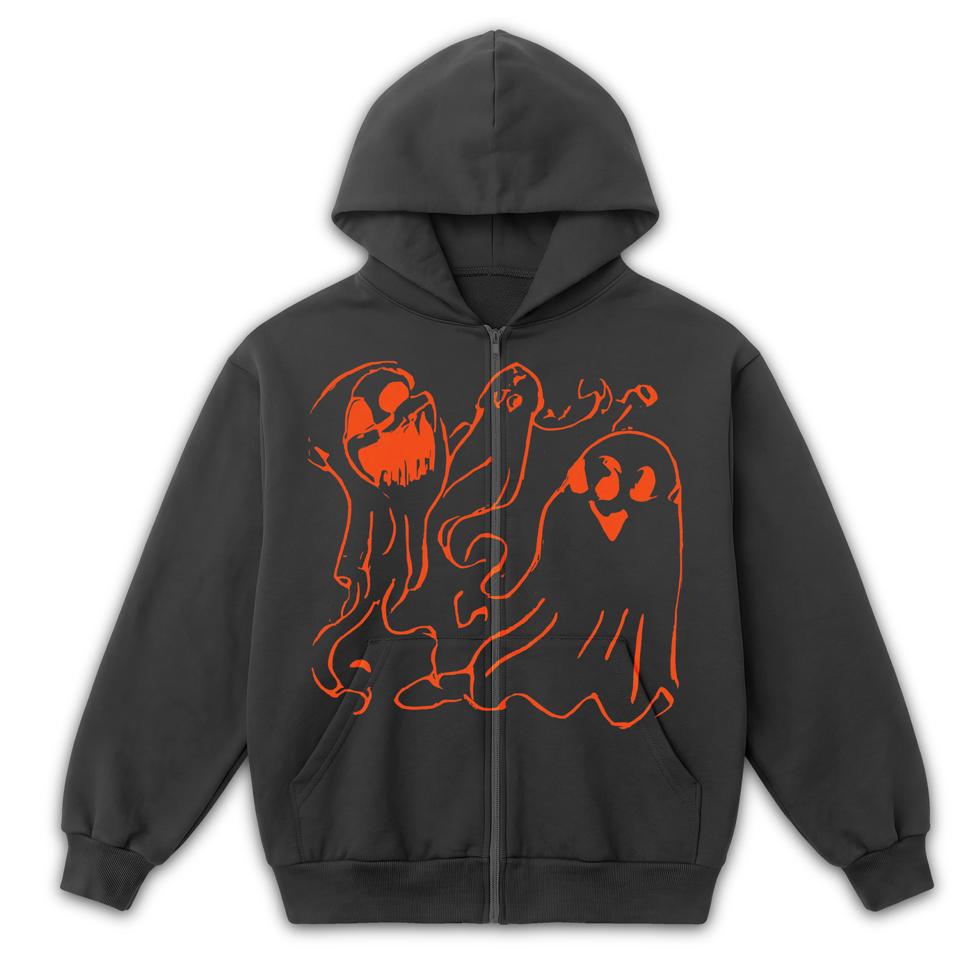 Casper Zip Up - Grey - Front