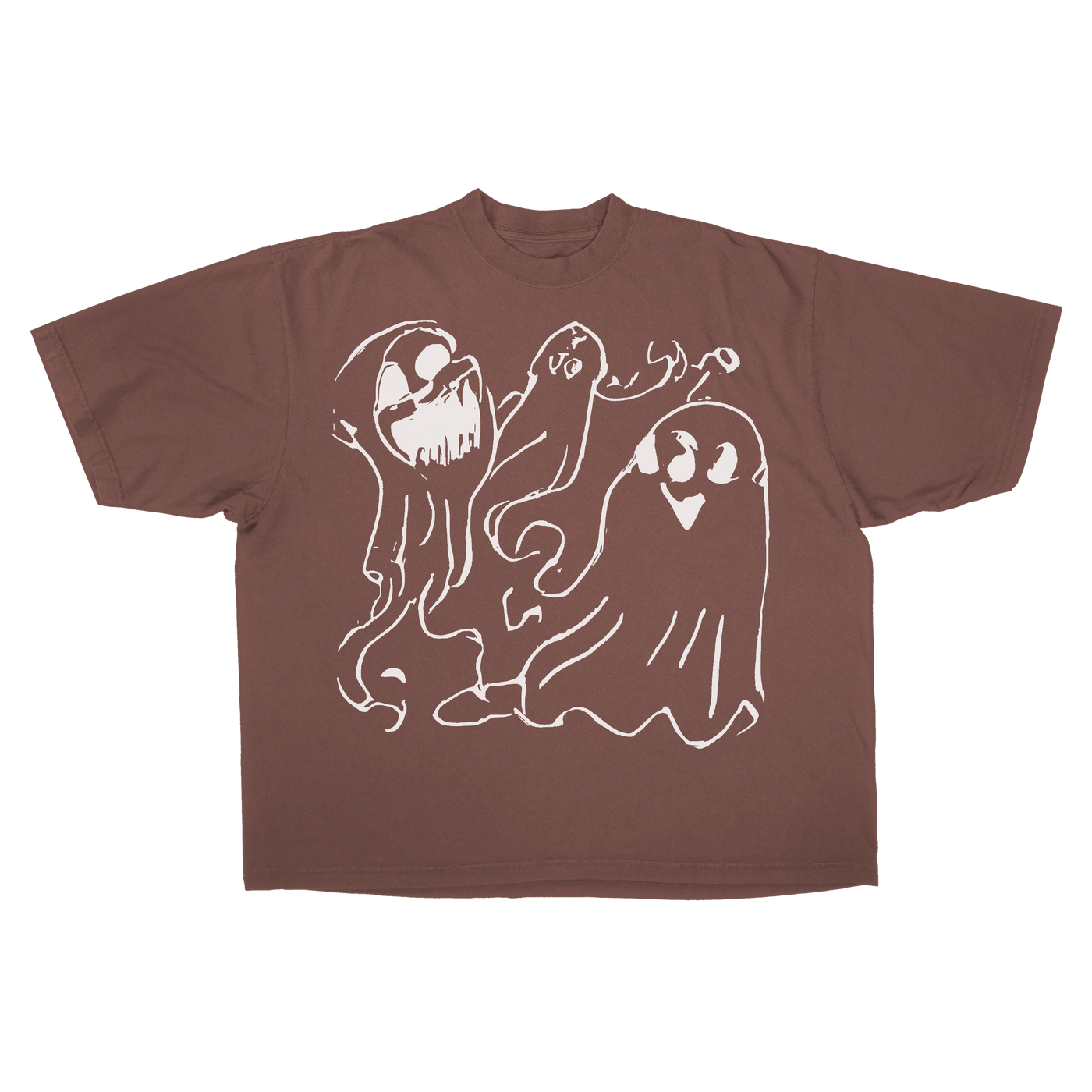 Casper Baggy Tee - Mocha - Front