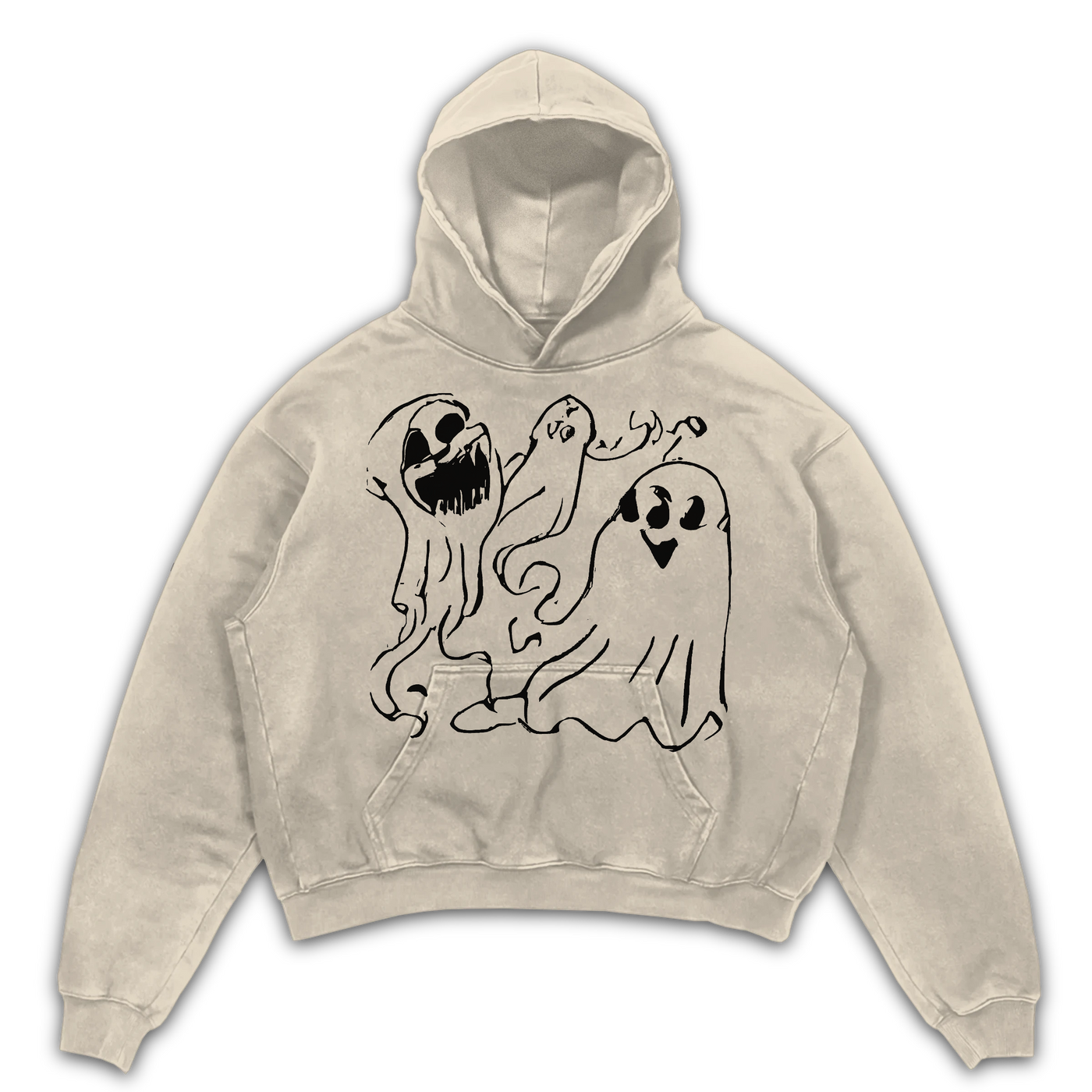 Casper Hoodie - Sand - Front