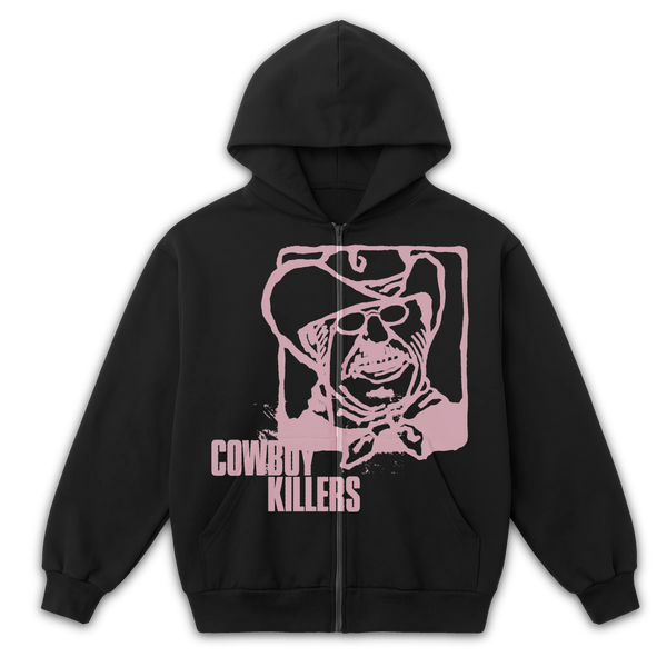 Cowboy Zip Up - Black - Front