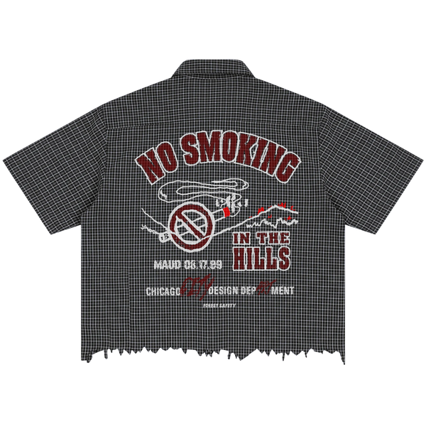 Forest Safety Distress Button Up - Back