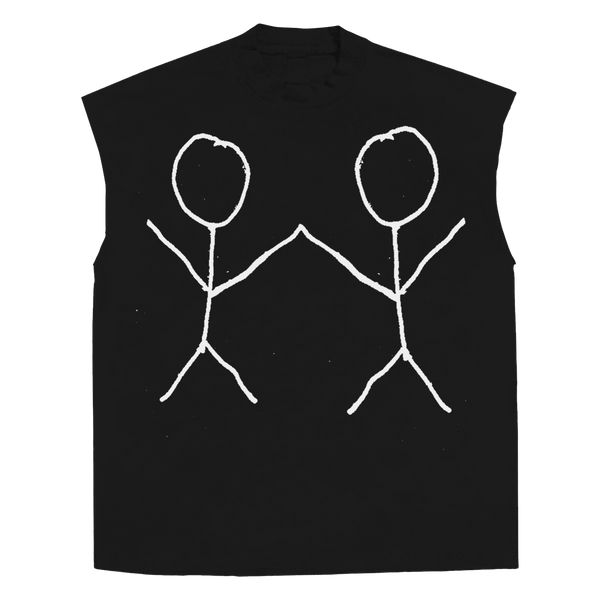 Friends Sleeveless Tee - Black - Front
