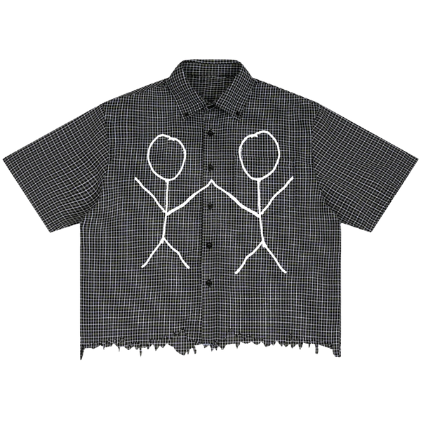 Friends Distress Button Up - Front