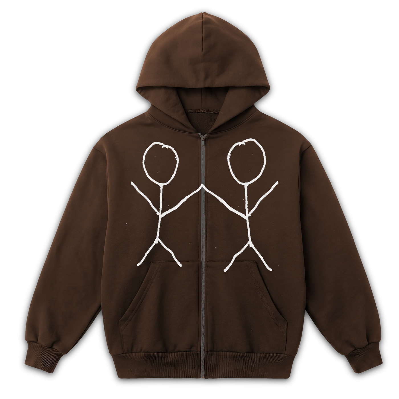 Friends Zip Up - Brown - Front