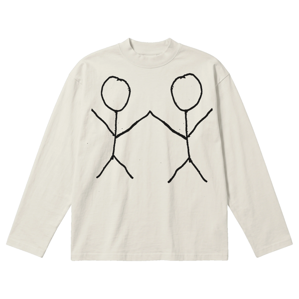 Friends Baggy L/S Tee - Off White - Front