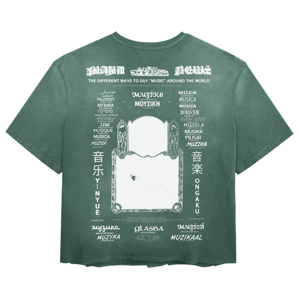 Music News Tee - Green - Back