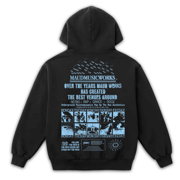 Music Works Zip Up - Black - Back