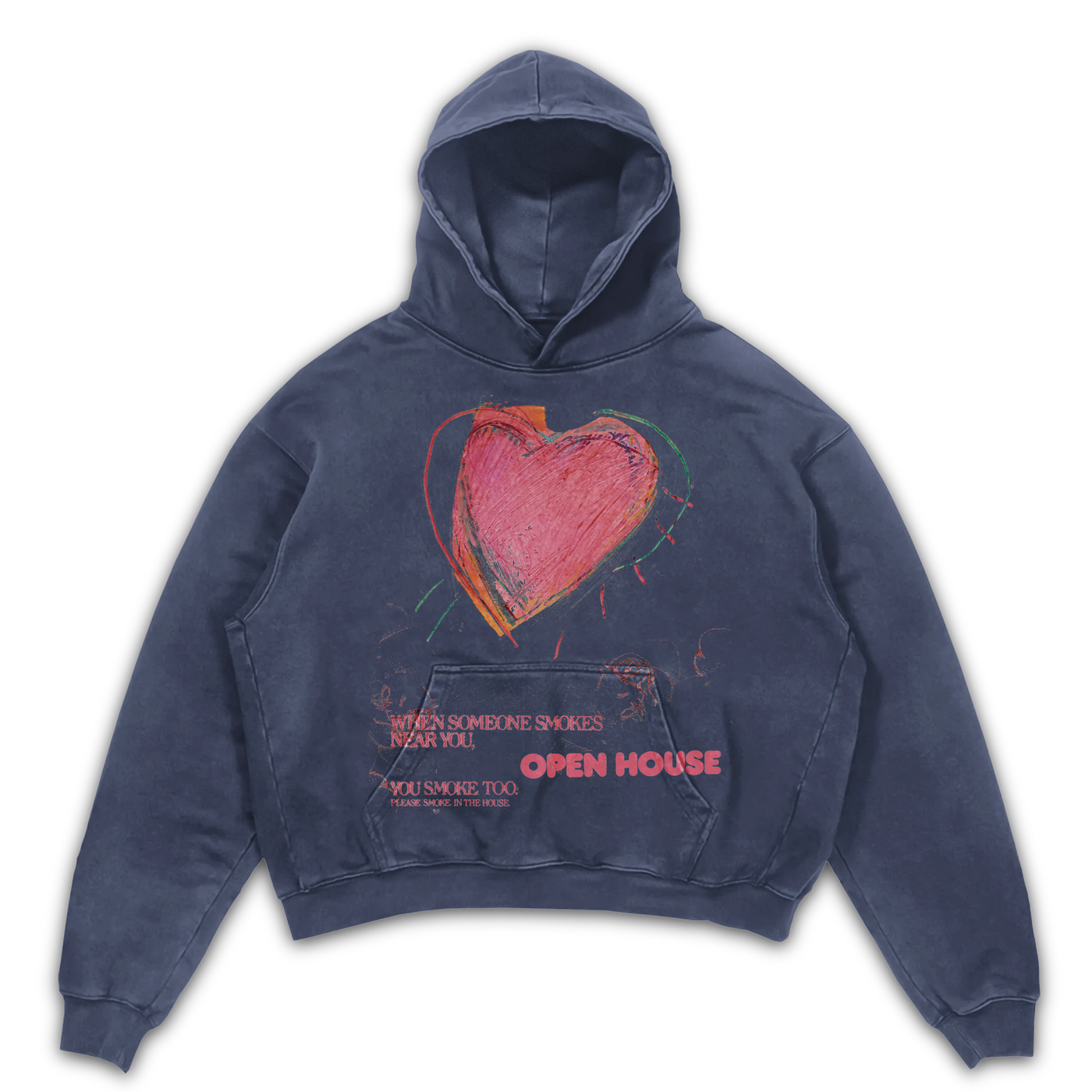 Open House Hoodie - Blue - Front