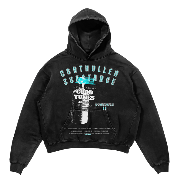 Schedule II Hoodie - Black - Front