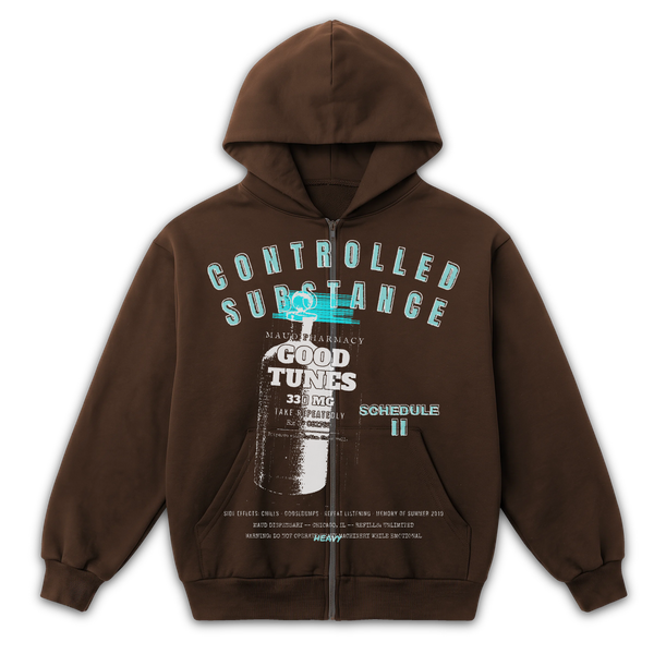 Schedule II Zip Up - Brown - Front