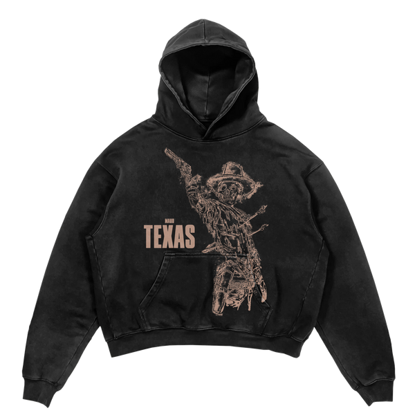 Texas Hoodie - Black - Front