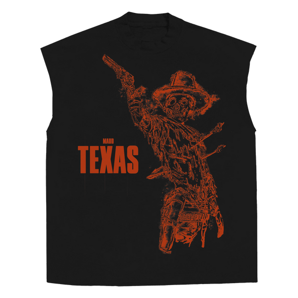 Texas Sleeveless Tee - Black - Front