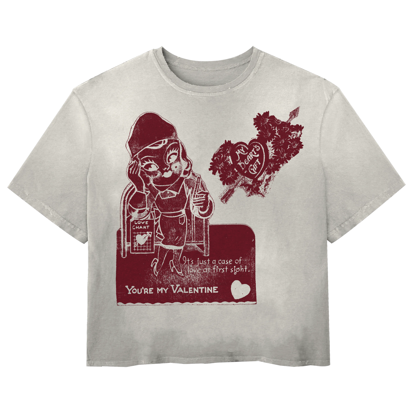 Valentine Tee - White - Front