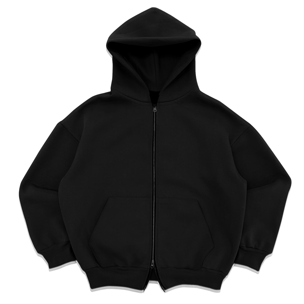 Blank Zip Up Black