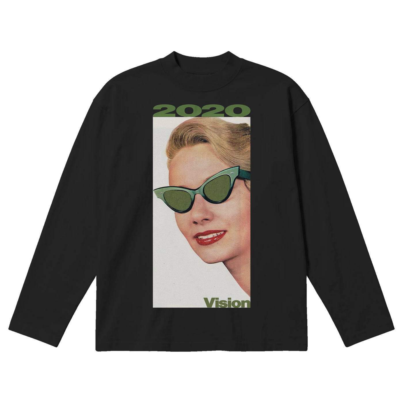 2020 Vision Baggy L/S Tee - Black - Front