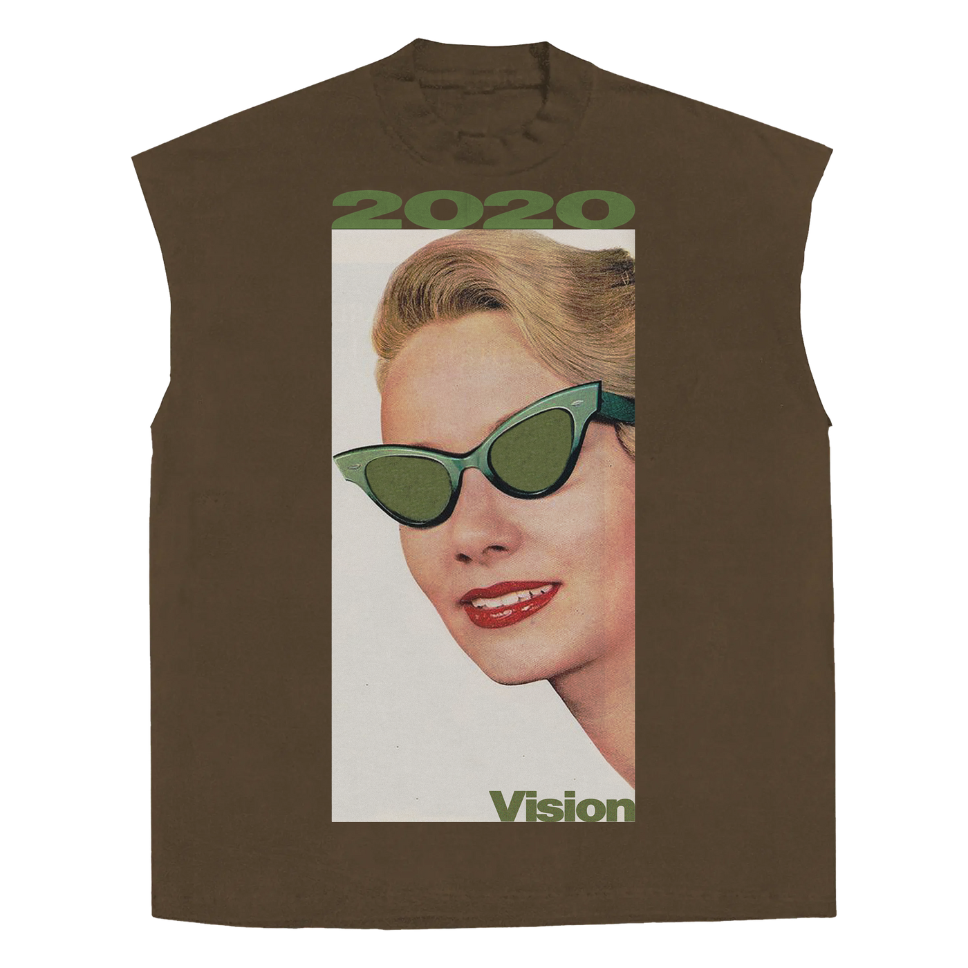 2020 Vision Sleeveless Tee - Brown - Front