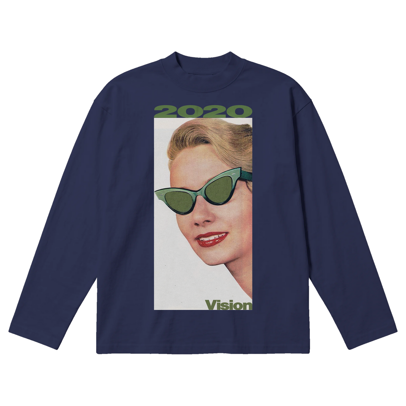 2020 Vision Baggy L/S Tee - Blue - Front
