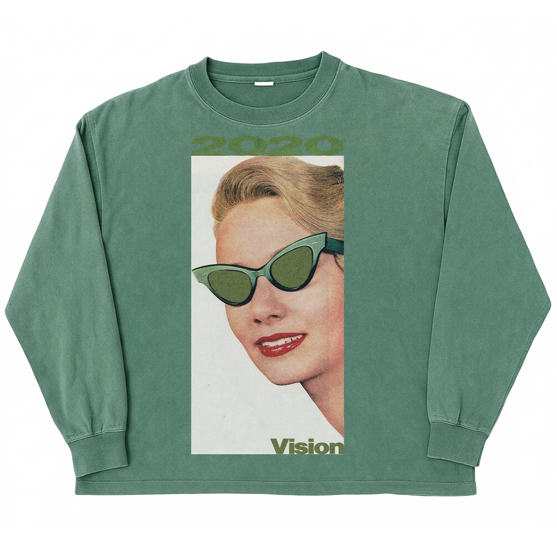 2020 Vision L/S Tee - Green - Front