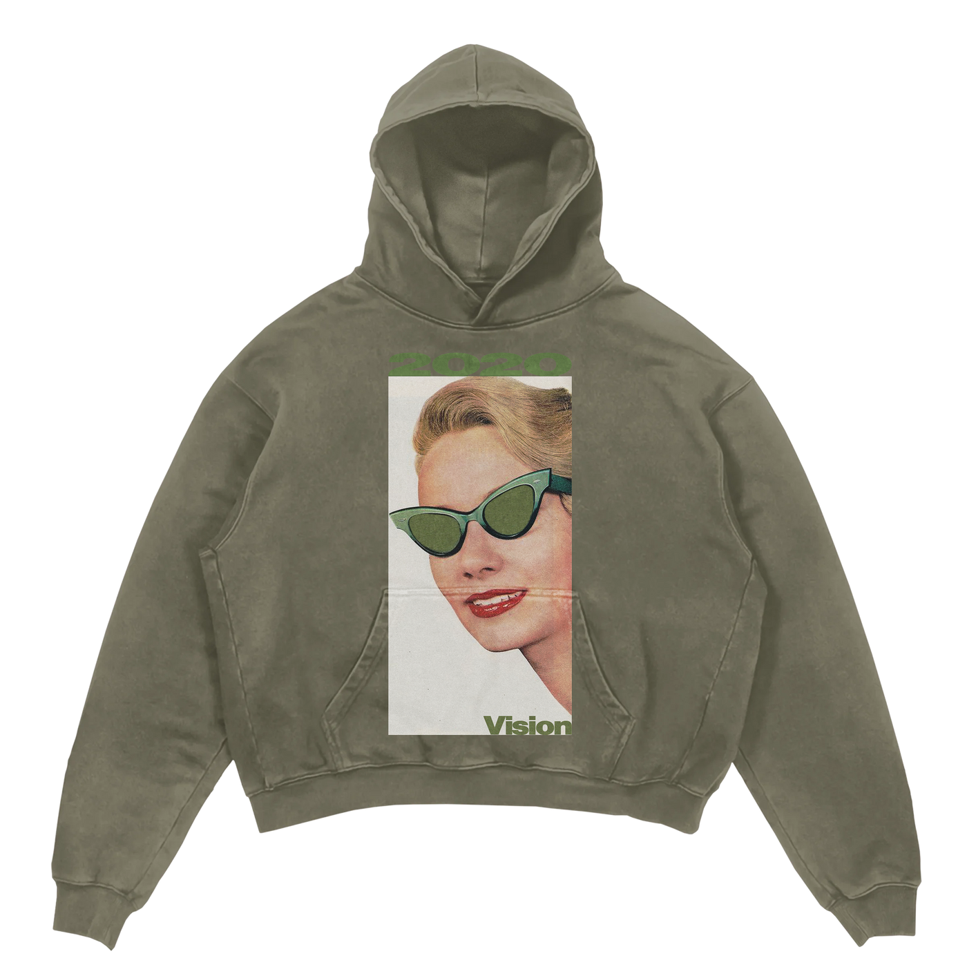 2020 Vision Hoodie - Olive - Front