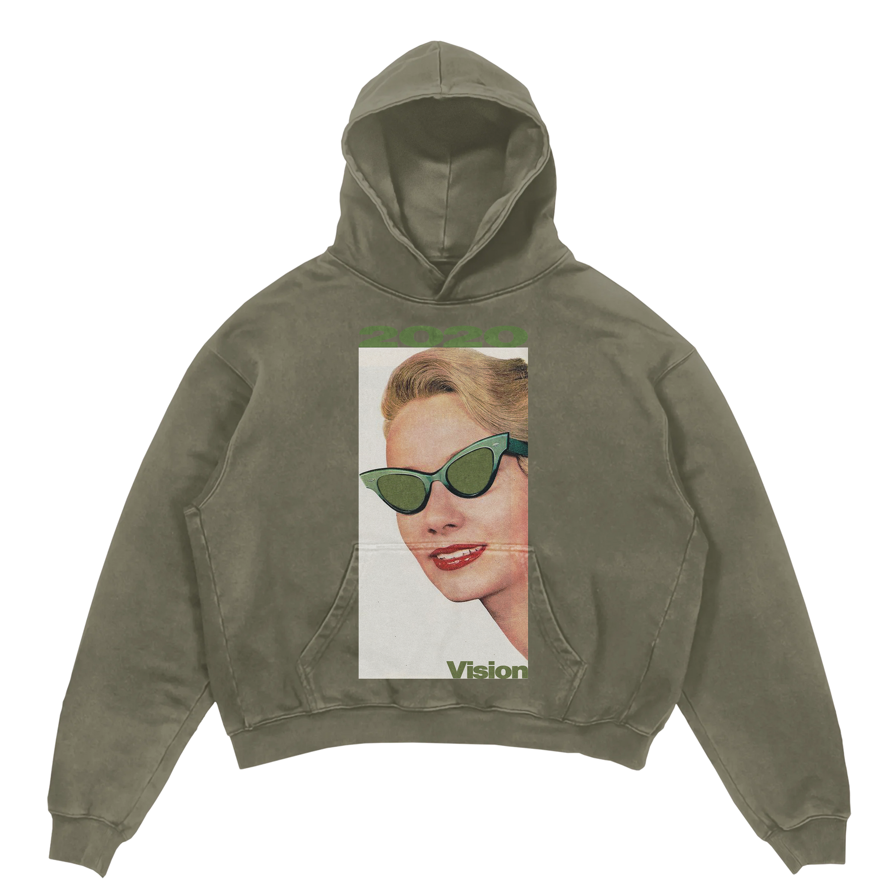 2020 Vision Hoodie - Olive - Front