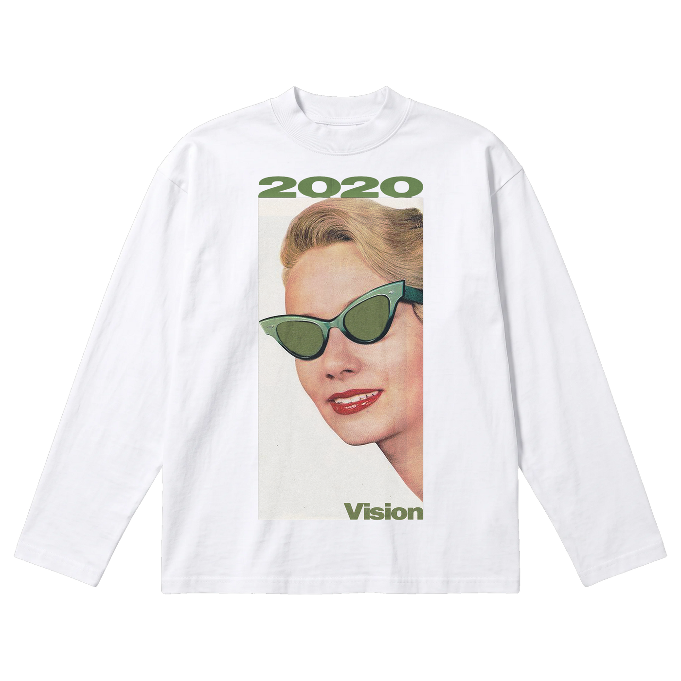 2020 Vision Baggy L/S Tee - White - Front