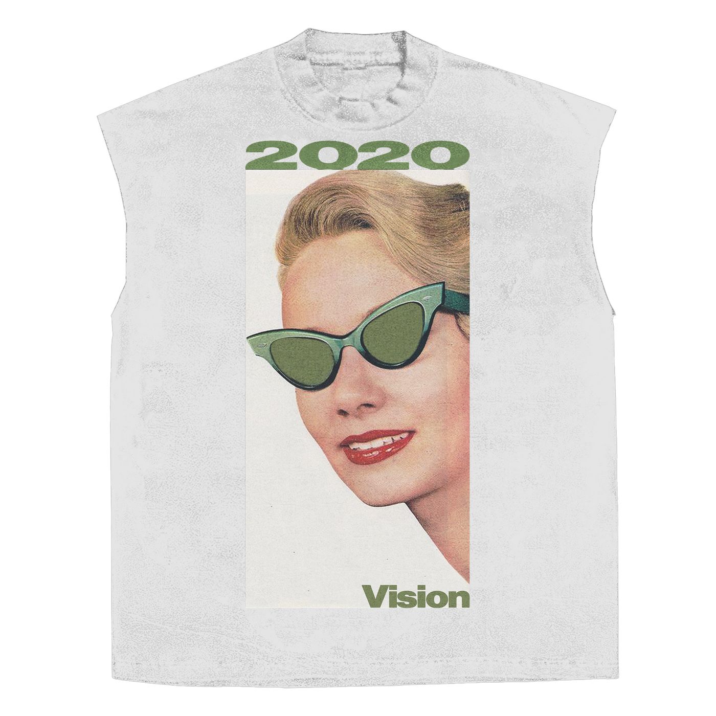 2020 Vision Sleeveless Tee - White - Front