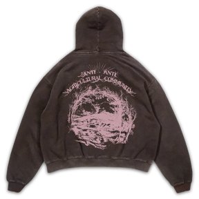 ANTI-ANTI Hoodie - Brown - Back