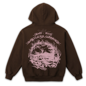 ANTI-ANTI Zip Up - Brown - Back