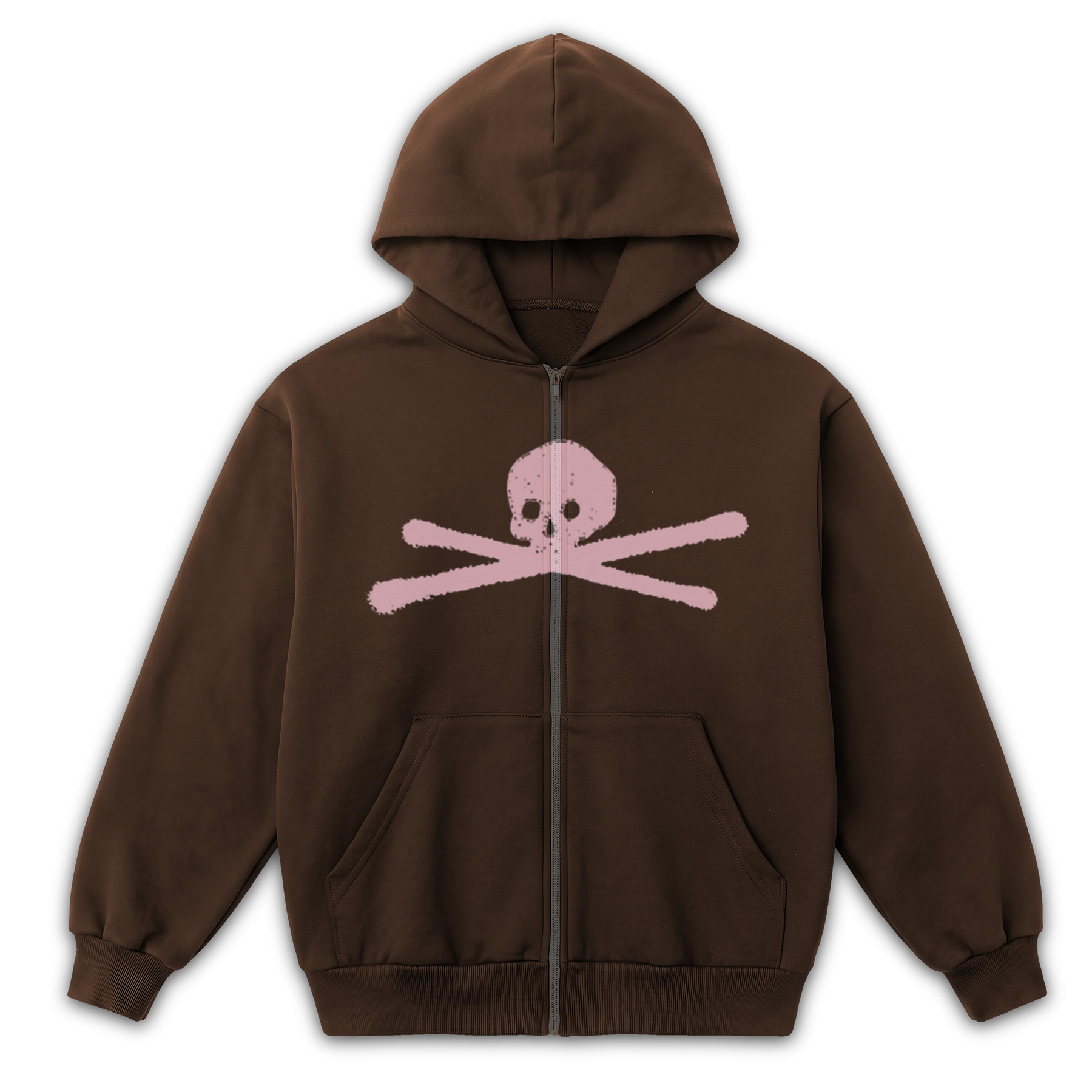 ANTI-ANTI Zip Up - Brown - Front