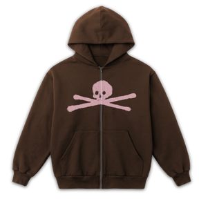 ANTI-ANTI Zip Up - Brown - Front