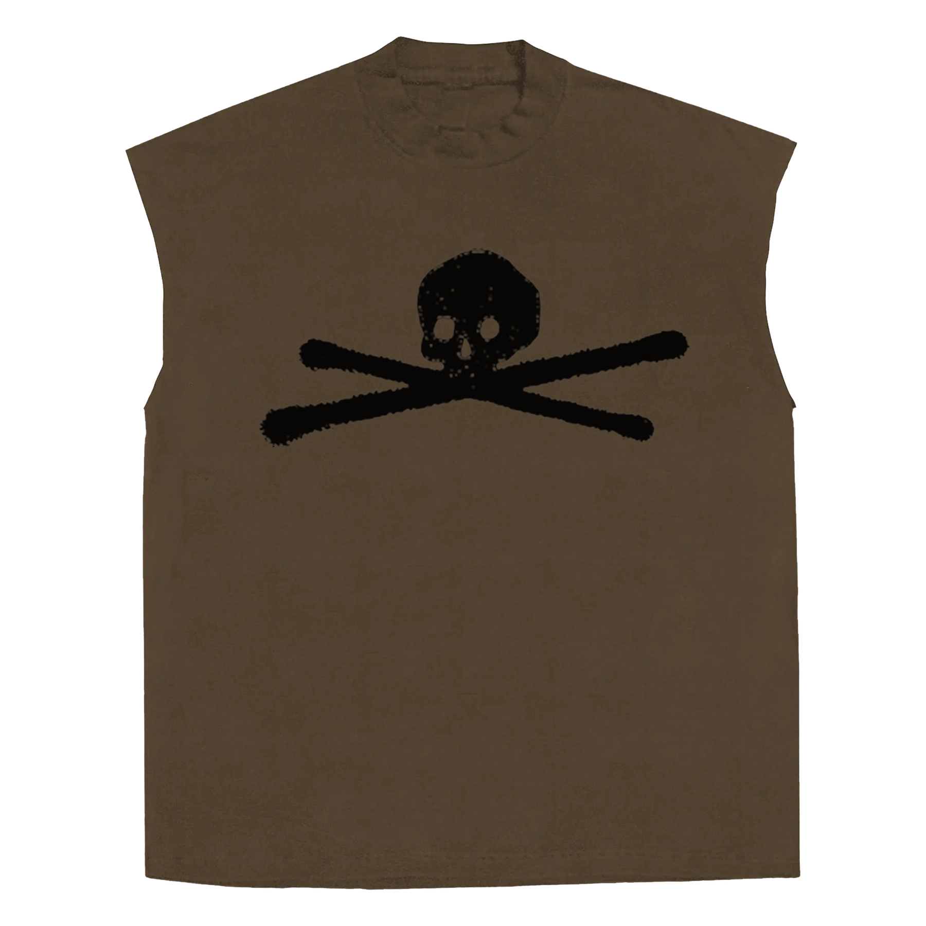 ANTI-ANTI Sleeveless Tee - Brown - Front