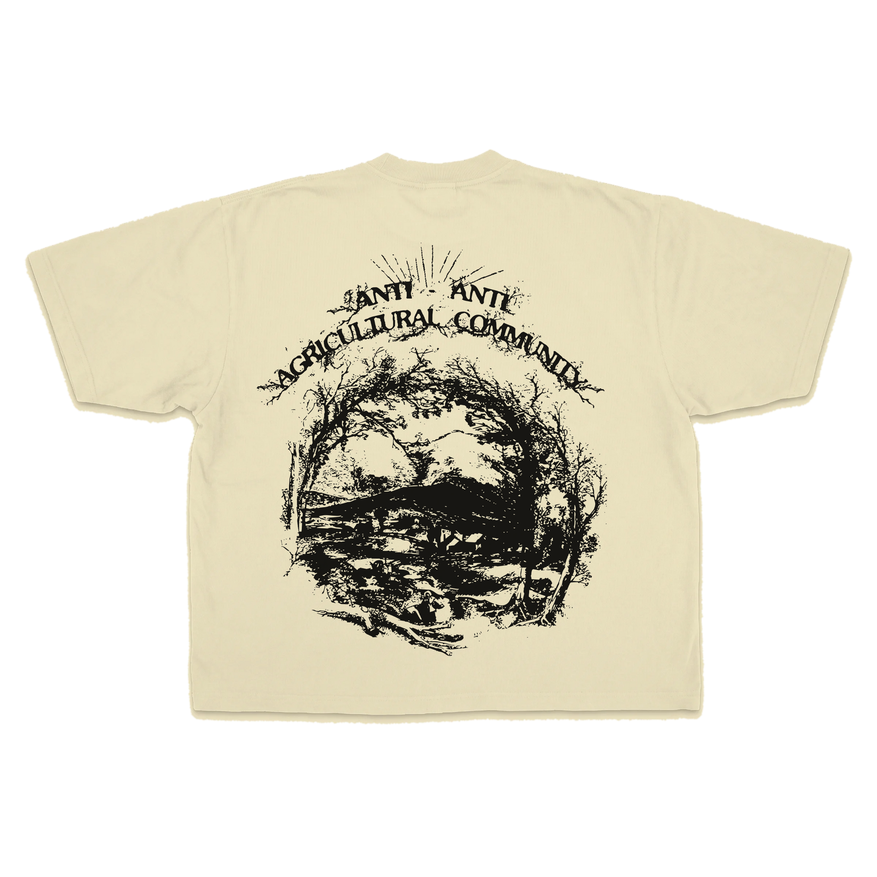ANTI-ANTI Drop Tee - Cream - Back