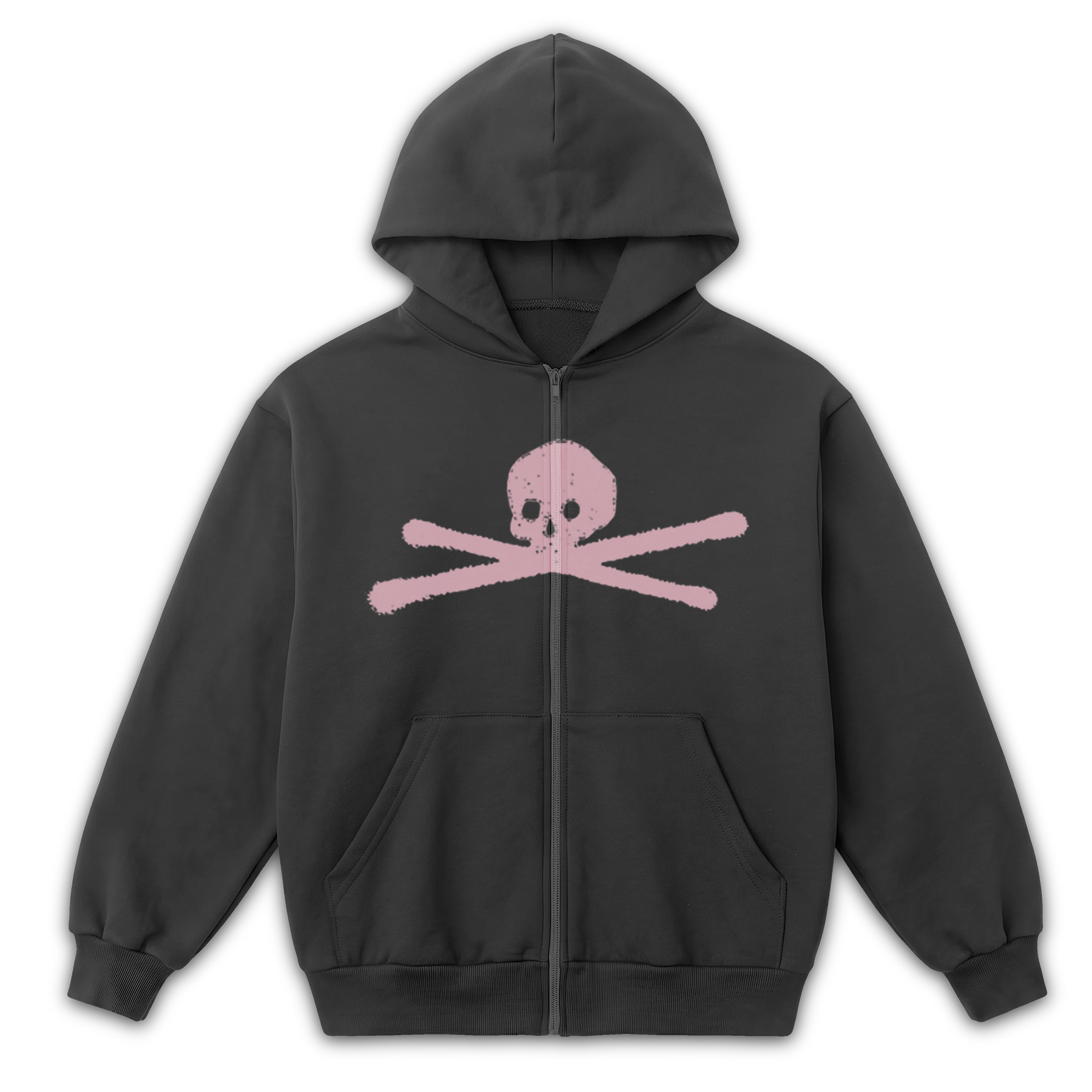 ANTI-ANTI Zip Up - Grey - Front