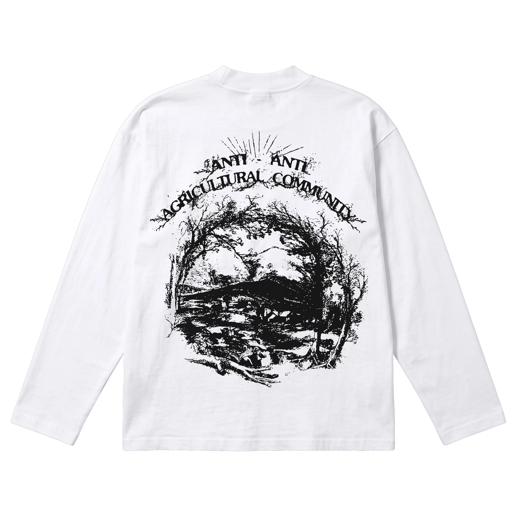 ANTI-ANTI Baggy L/S Tee - White - Back