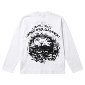 ANTI-ANTI Baggy L/S Tee - White - Back
