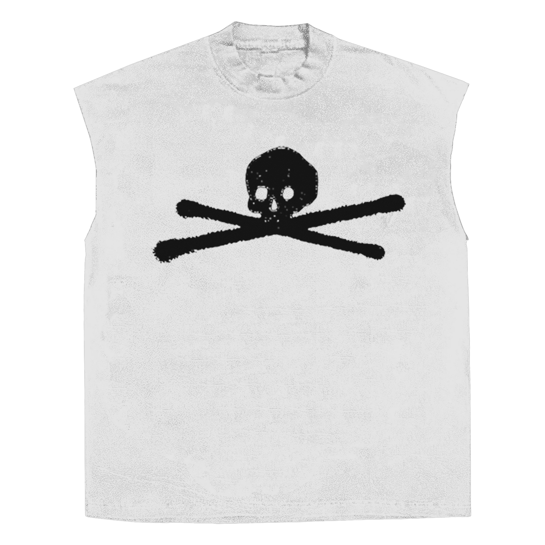 ANTI-ANTI Sleeveless Tee - White - Front