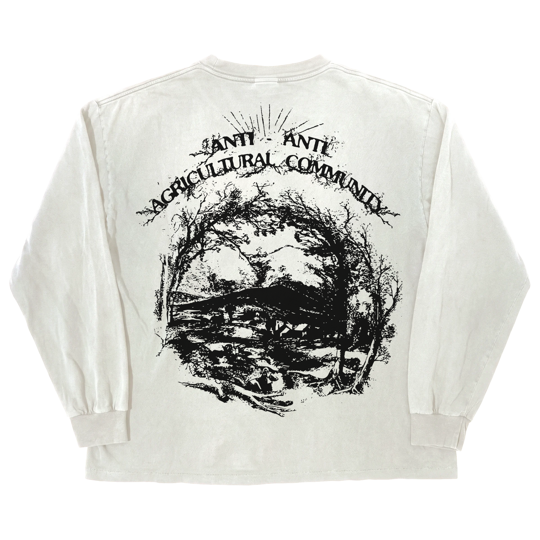 ANTI-ANTI L/S Tee - White - Back