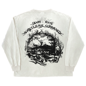 ANTI-ANTI L/S Tee - White - Back