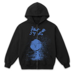 Alien Zip Up - Black - Front