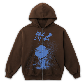 Alien Zip Up - Brown - Front