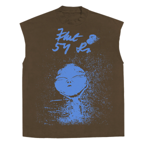 Alien Sleeveless Tee - Brown - Front