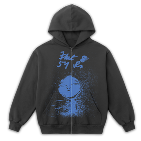 Alien Zip Up - Grey - Front