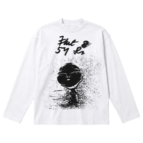 Alien Baggy L/S Tee - White - Front